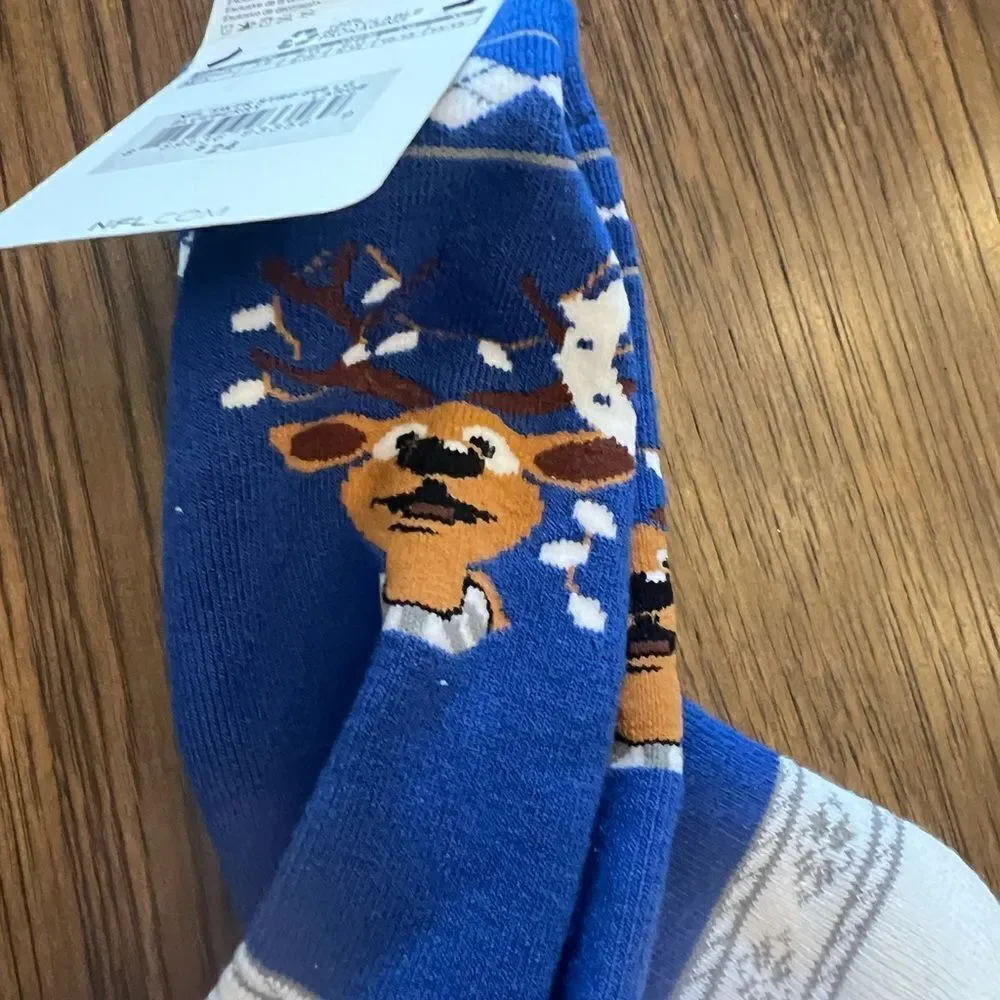 NWT NFL Indianapolis Colts Christmas football winter socks. Men’s size Large.